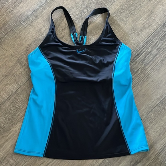 Nike Other - Nike Women's Black and Blue Swim Top